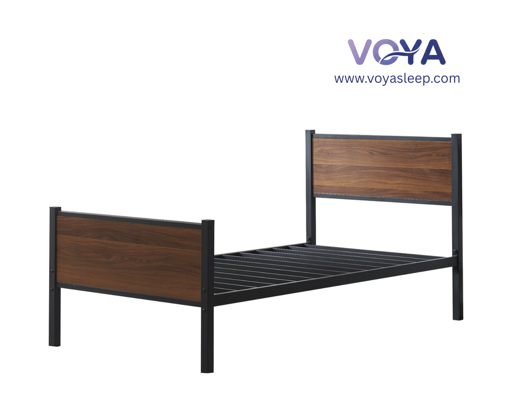 Voya Wood Metal Bed