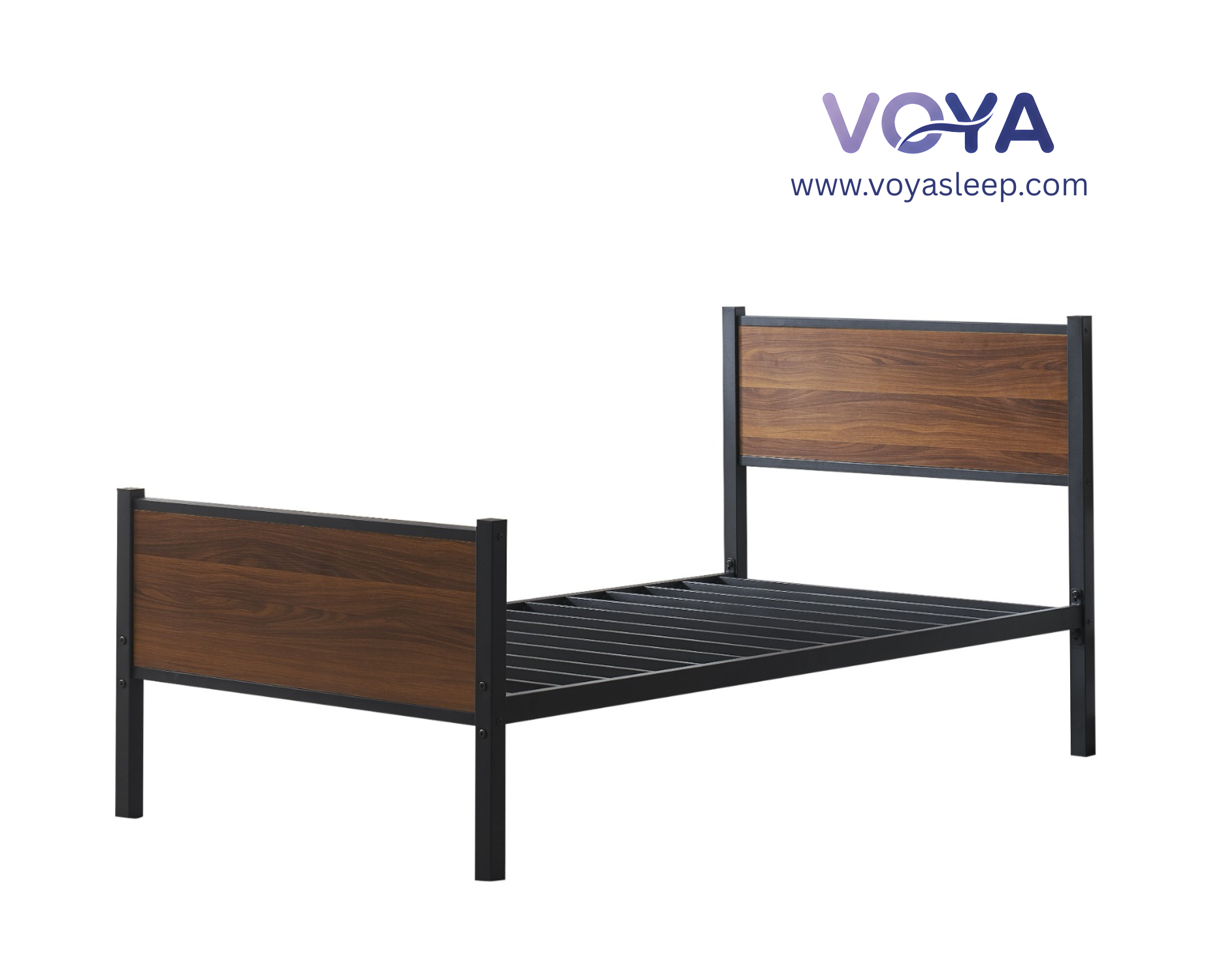 Voya Wood Metal Bed